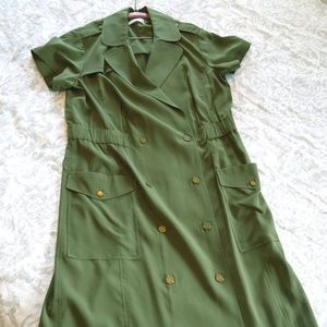 Calvin Klein military-inspired shirt dress